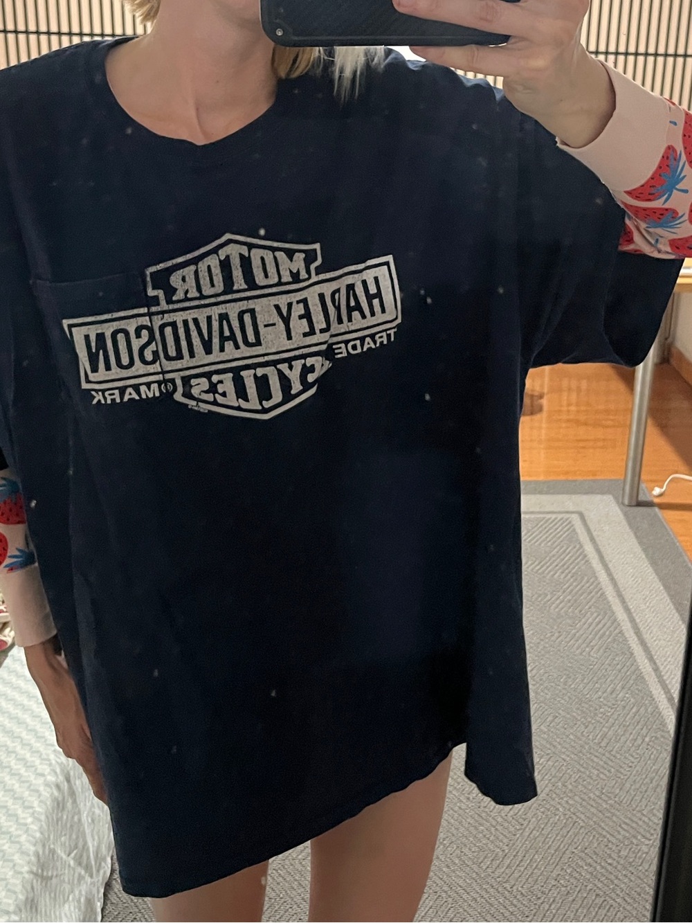 Harley-Davidson Navy Short Sleeve Logo Pocket T-Shirt